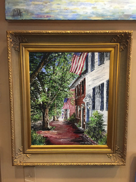 Art | America, We Love You | Original Oil Painting by Claire Howard | 33" x 29" | Commission-Oil Painting-Sterling-and-Burke