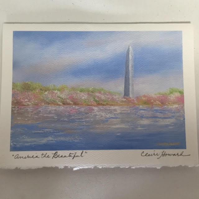 Art | America the Beautiful | Stationery Note Card | Set of 3 | Hand Signed by Claire Howard | 5" x 7"-Stationery-Sterling-and-Burke