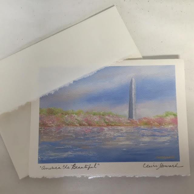Art | America the Beautiful | Stationery Note Card | Hand Signed by Claire Howard | 5" x 7"-Greeting Cards-Sterling-and-Burke
