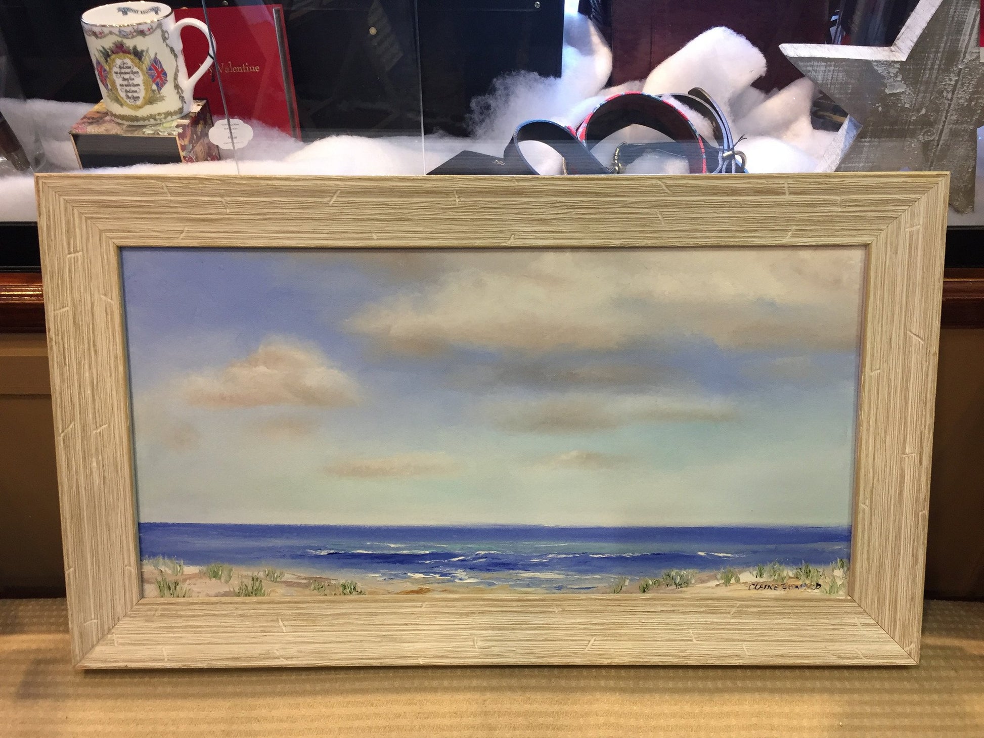 Art | Gentle Water II | Original Oil Painting by Claire Howard | 16" x 28"-Oil Painting-Sterling-and-Burke