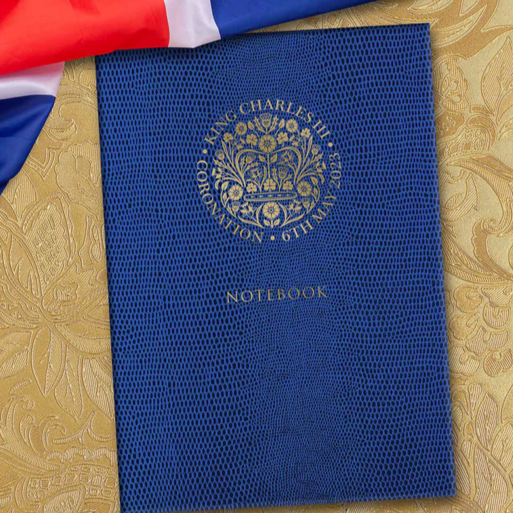 Coronation Note Book | King Charles III Coronation Notebook | Embossed Skiver | 8 by 6 Inches | NB88COR