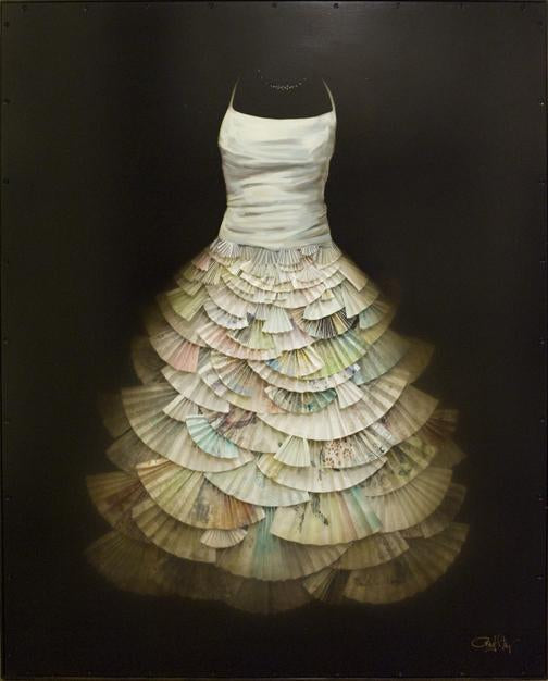 Craig Alan, Artist | Narrative Dress: In a Month of Sundays | Mixed Media on Board | 48.75 by 60.75 Inches-Acrylic Painting-Sterling-and-Burke