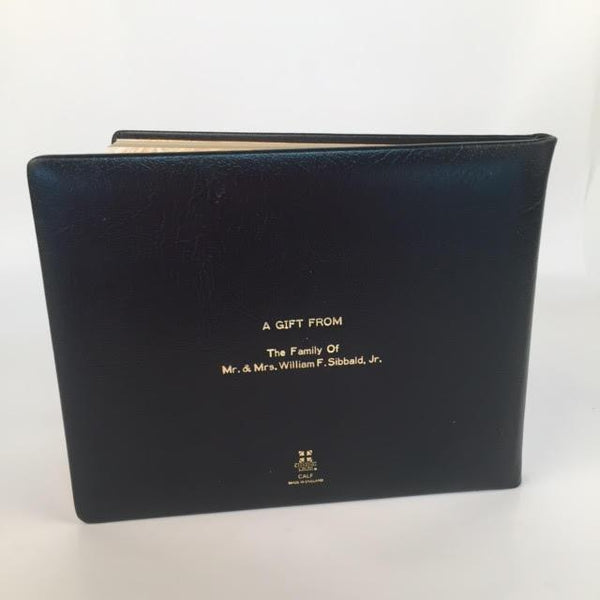 Ring Binder | Extra Large Leather Condolence Book | Funeral Registry | Sympathy Book | Made in England | Charing Cross-Guest Book-Sterling-and-Burke