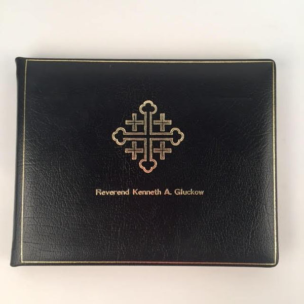 Life Celebration | Top Quality Leather Condolence Book | Funeral Registry | Sympathy Book | Made in England | Charing Cross-Guest Book-Sterling-and-Burke