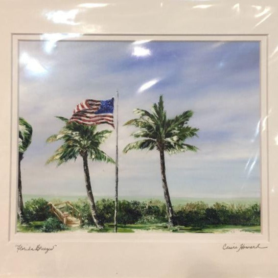 Beach  Art | "Florida Breezes" | Giclee by Claire Howard | 11" x 14"