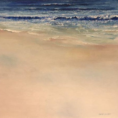 Beach Art | "Barefoot, We Walk" | Original Oil Painting by Claire Howard | 40" x 30"