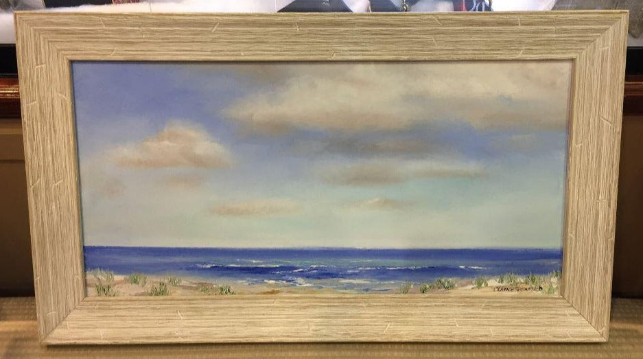 Beach Art | "Gentle Water II" | Original Oil Painting by Claire Howard | 16" x 28"