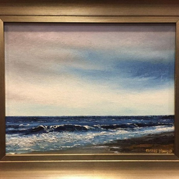 Beach Art | "Breezes" | Original Oil Painting by Claire Howard | 15.5" x 18"