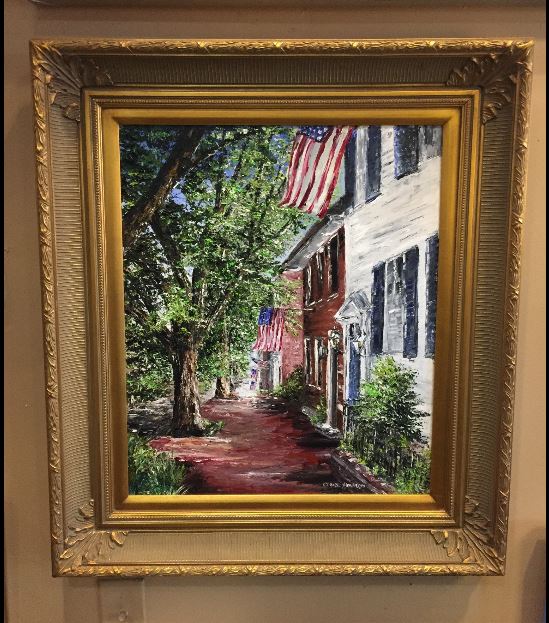 DC Art | Patriotic Art | USA Flag Art | "America, We Love You" | Original Oil Painting by Claire Howard | 33" x 29" | Commission
