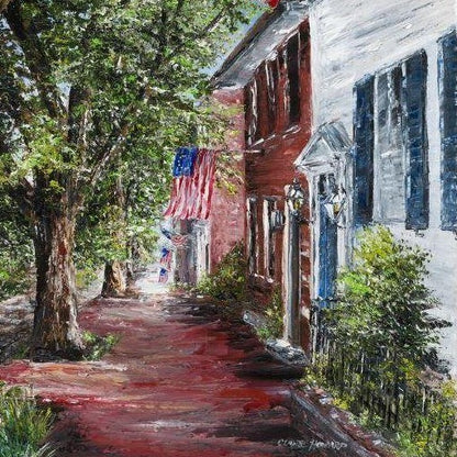 DC Art | Patriotic Art | USA Flag Art | "America, We Love You" | Original Oil Painting by Claire Howard | 33" x 29" | Commission