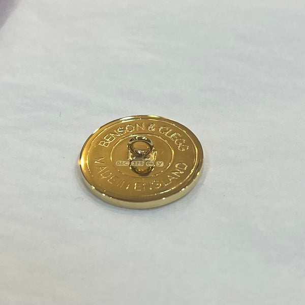 Plain Solid Gold 9ct Gold Single Breasted Blazer Button Set by Benson & Clegg, London