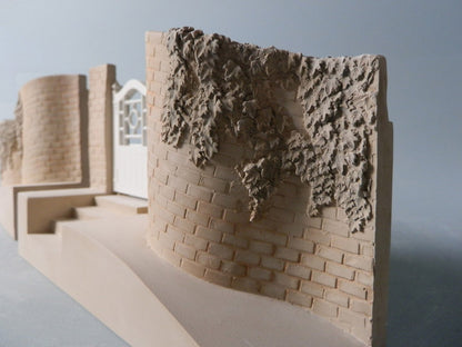 Serpentine Walls- UVA Bookends | Custom Serpentine Walls UVA Plaster Model | Made in England | Timothy Richards
