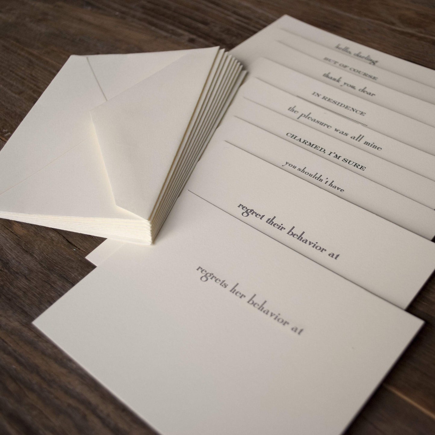 "Thank You, Dear" | Thank You Card | Engraved Card Stationery | Set of 3-Stationery-Sterling-and-Burke