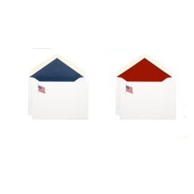 American Flag | US Flag Cards | Engraved Card Stationery | Set of 10 | Dempsey and Carroll
