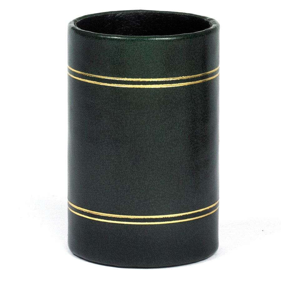 Forest Green Leather Pencil Cup | Superior Quality | Made in USA