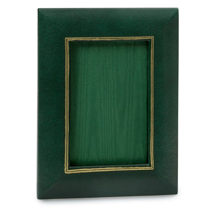 Green Leather Desk Accessories | Hand Made to Order in USA | Individual Luxury Leather Desk Accessories with Gold Tooling