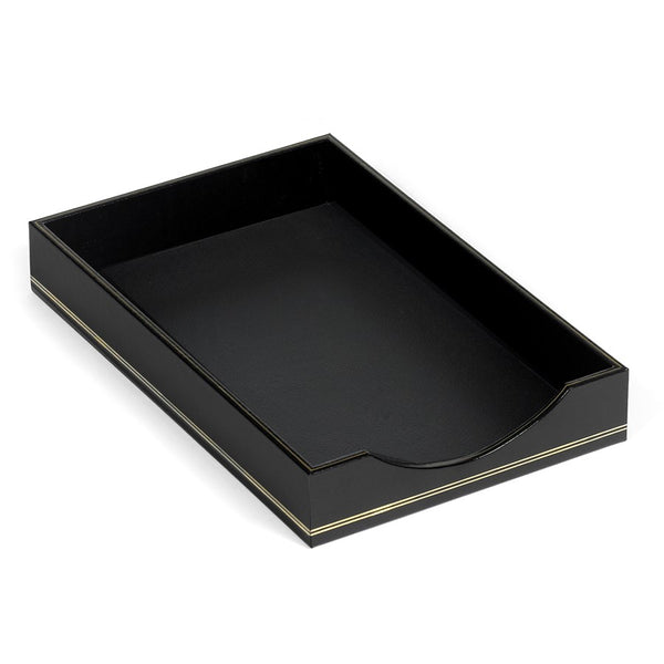 Black Leather Desk Accessories Hand Made in USA Individual Luxury