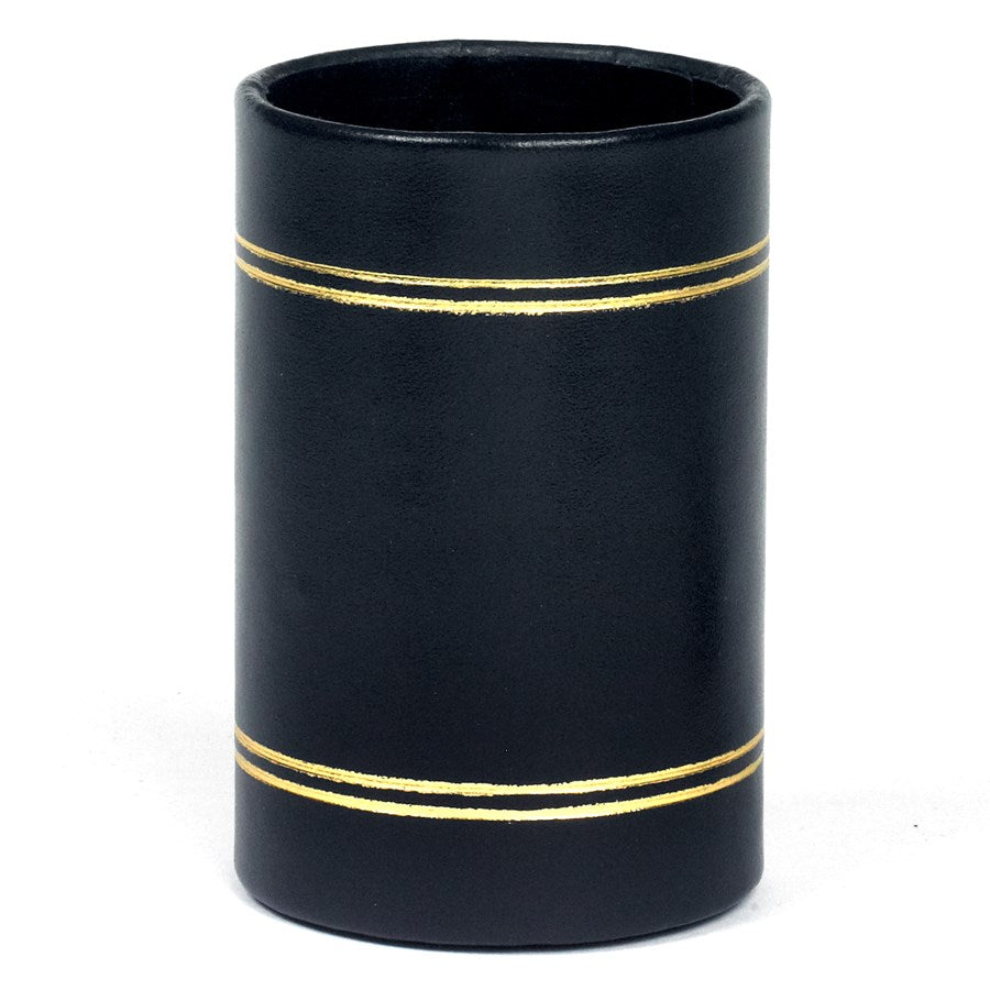 Navy Blue Leather Pencil Cup | Superior Quality | Made in USA