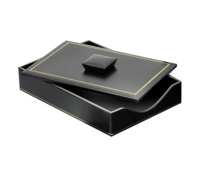 Burgundy Leather Desk Accessories | Hand Made in USA | Individual Luxury Leather Desk Accessories with Gold Tooling