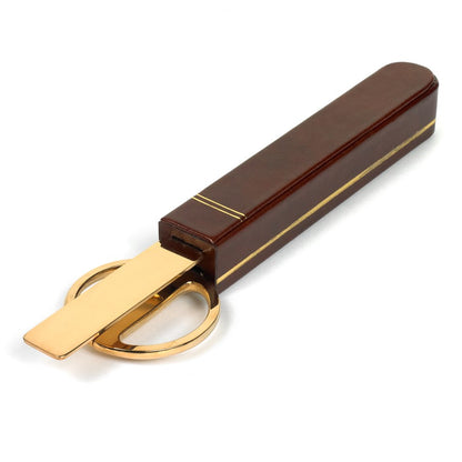 Desk Accessories | Genuine Leather | Library Set Scissor and Letter Opener | Custom Leather with Gold Tooling | Made in USA
