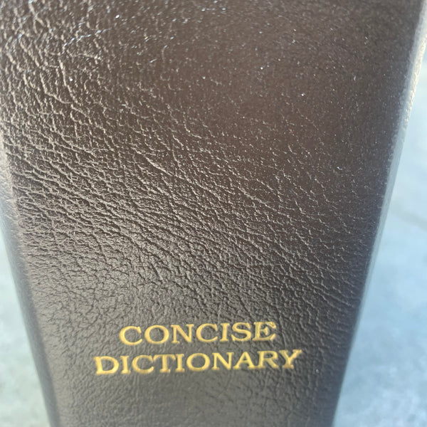 Leather Bound Dictionary | Classic Concise Dictionary | Gold Gilt Edges | Finest Leather | Engraved Name | Made in England