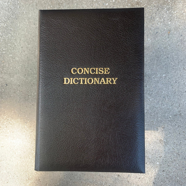 Leather Bound Dictionary | Classic Concise Dictionary | Gold Gilt Edges | Finest Leather | Engraved Name | Made in England
