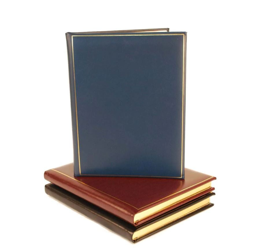 Joseph Gawler’s Sons | Funeral Service Guest Book | Medium, No.2 | Calf Leather with Gold Engraved Names and Dates