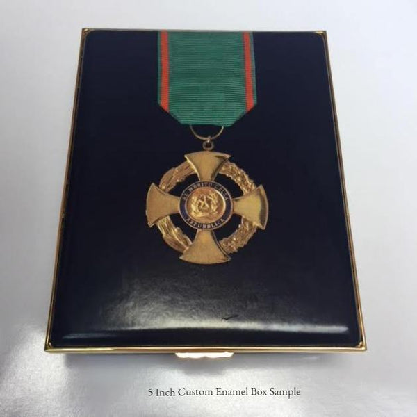 Halcyon Days Custom 5 Inch Enamel Box, Bespoke Order-Enamel Box-Sterling-and-Burke