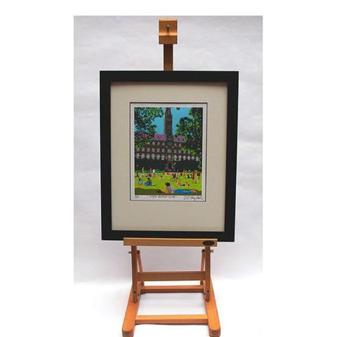 Georgetown Univ Art | Georgetown University | Framed Hoya Beach Club | artist Joseph Craig English | 13 by 16 Inches-Giclee Print-Sterling-and-Burke