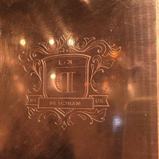 "" Copper Engraving Plate $85 | Copper Engraving Plate for Engraved Stationery | Sterling and Burke-Sterling-and-Burke