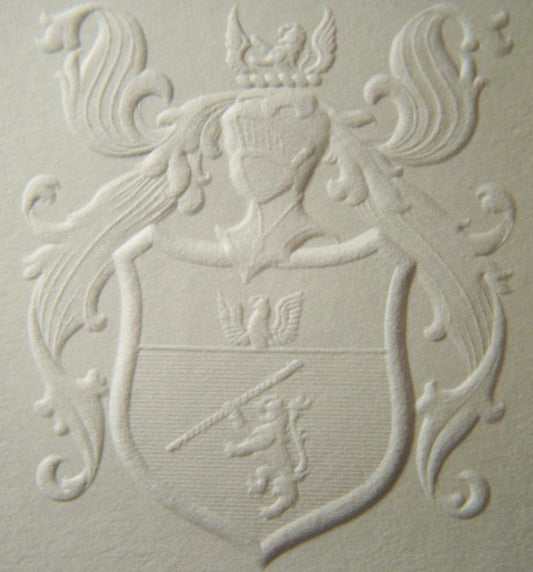 "" Steel Engraving Plate for Engraved Stationery $250 | Initials, Monogram and Crest | Sterling and Burke-Sterling-and-Burke