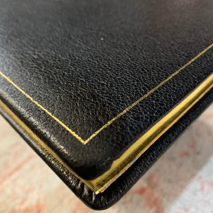 FIELD HOUSE VOLUME III | Leather Book with Gold Tooling | 10 by 8 Inches | Blank Pages | Black Textured Calf
