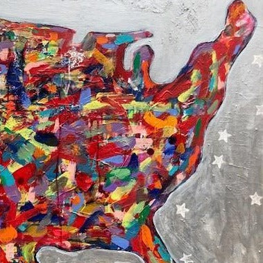 Art | America Dream | Acrylic Mixed on Canvas by Fabiano Amin | 30" x 40"