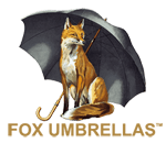 Fox Umbrella | Classic Doorman's Umbrella | Metal Shaft | Chestnut Handle | Size 27 | Black Canopy | The Fox Umbrella