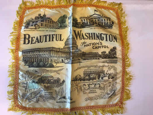 Views of Beautiful Washington: The Nation's Capitol | Vintage Pillow Cover | 20" x 19"-Pillow Cover-Sterling-and-Burke