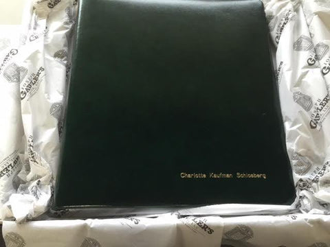 Ring Binder | Leather Condolence Book | Funeral Registry | Sympathy Book | Made in England | Charing Cross-Guest Book-Sterling-and-Burke