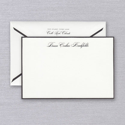 Crane & Co. Stationery | Black Bordered Cards on Ecru | Sympathy Note | Funeral Card | Death Notice | DEPOSIT ONLT