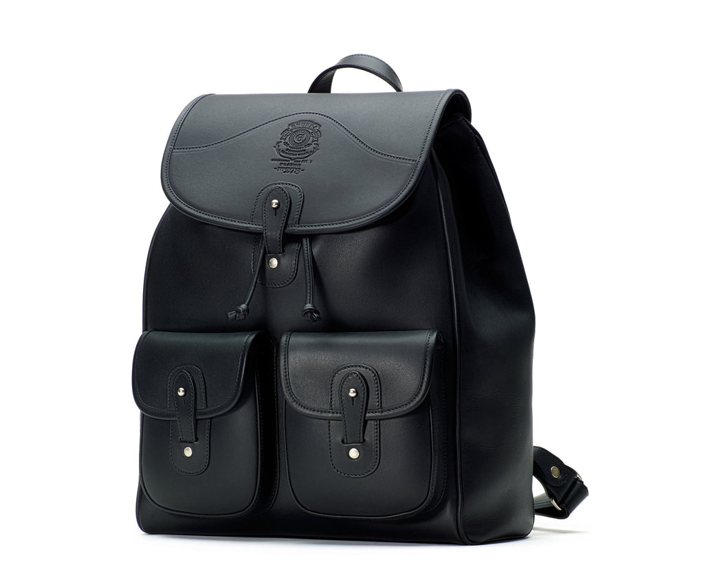 No. 278 The Blazer | All Leather Back Pack | Black Leather | GHURKA, USA Leather