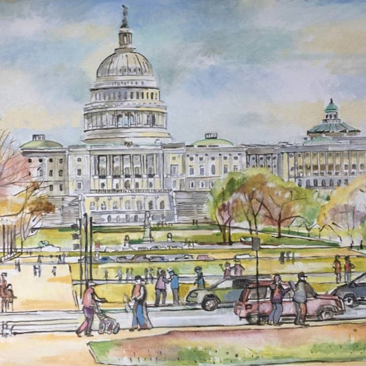 Art | Capitol Building | Oil on Canvas by Joanna Tyka | 31" x 54"