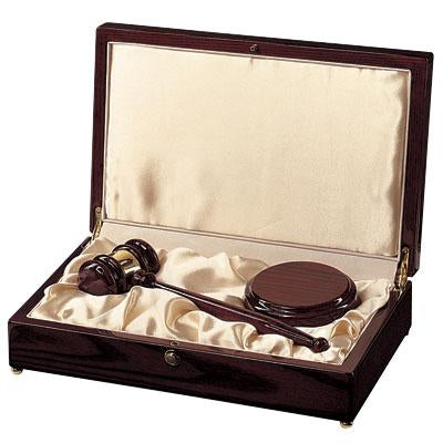 Gavel in Wood Box | Gavel and Block with Engraving | Custom Engraved Gavel and Block Award | Sterling and Burke-Award-Sterling-and-Burke