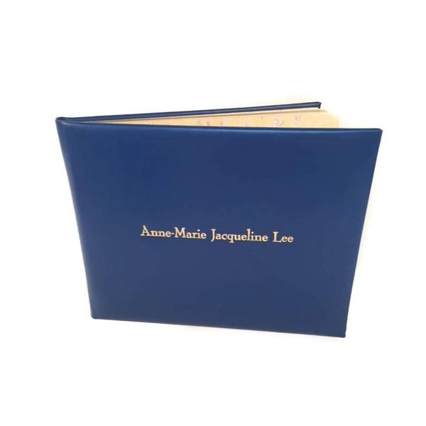 Joseph Gawler’s Sons | Funeral Service Guest Book | Small No.1 | Calf Leather with Full Name Engraved in Gold