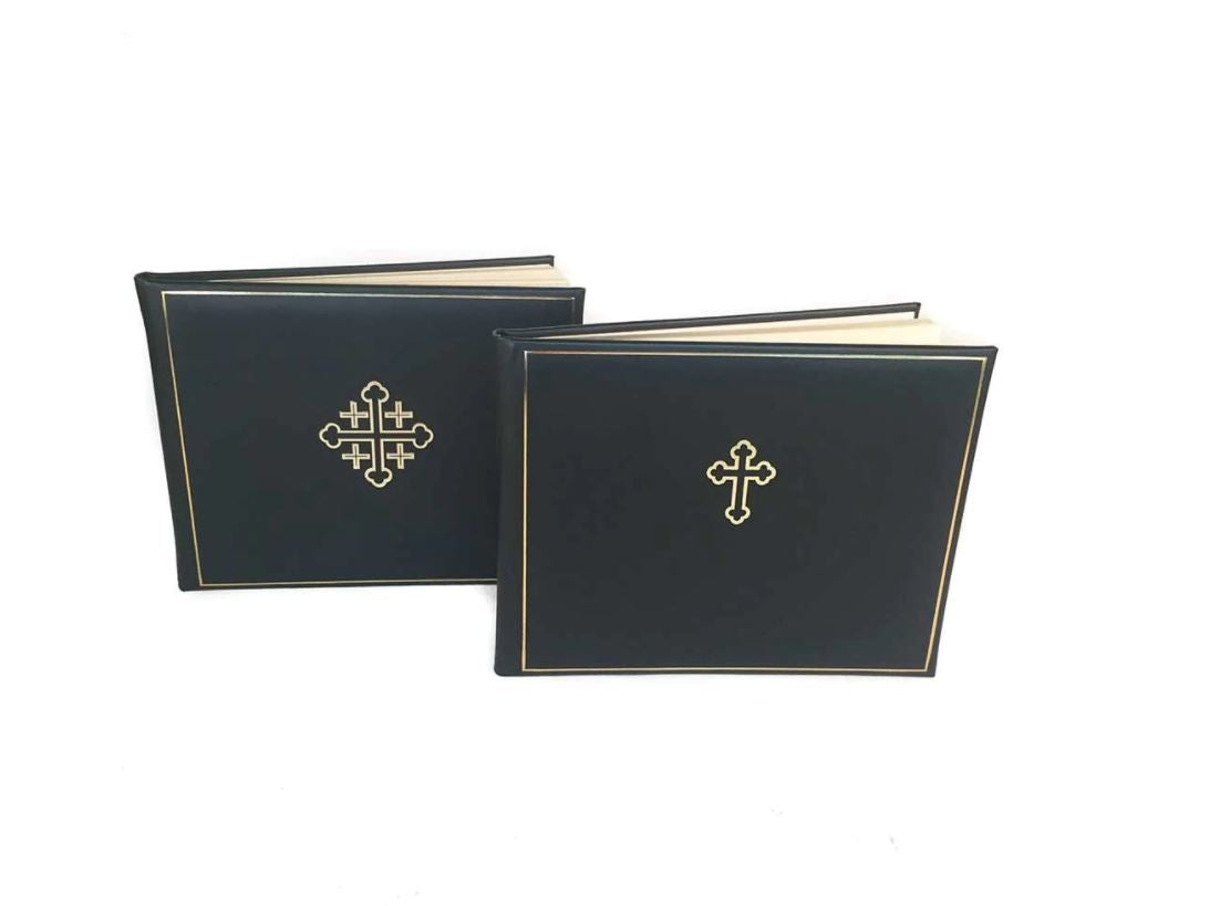 Joseph Gawler’s Sons | Funeral Service Guest Book | Small No.1 | Calf Leather with Full Name Engraved in Gold