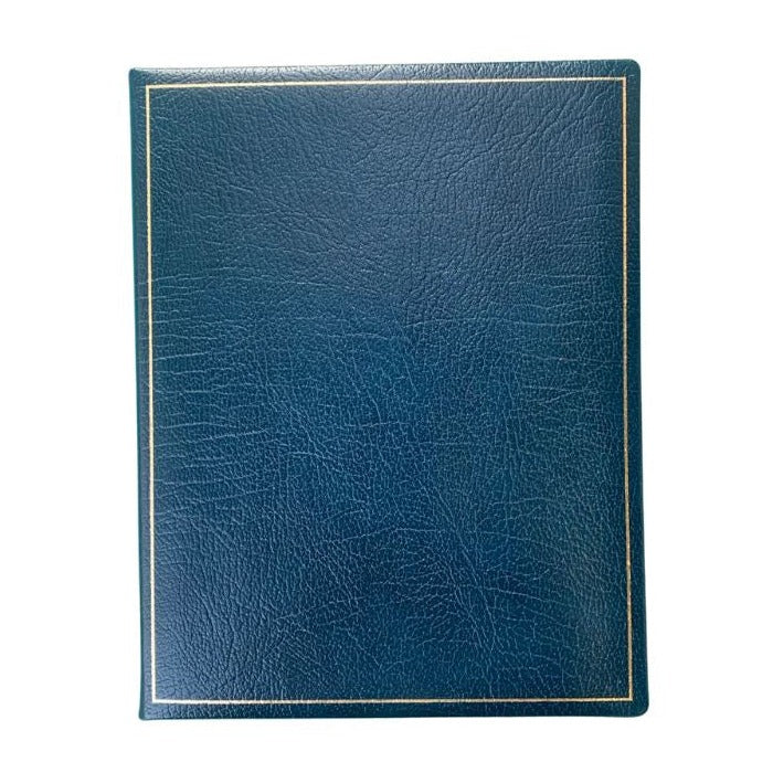 Leather Notebook, Guest Book, Journal | 10 by 8 inches | Vertical | Padded Cover | Buffalo Embossed Calf | Blank Pages | Charing Cross