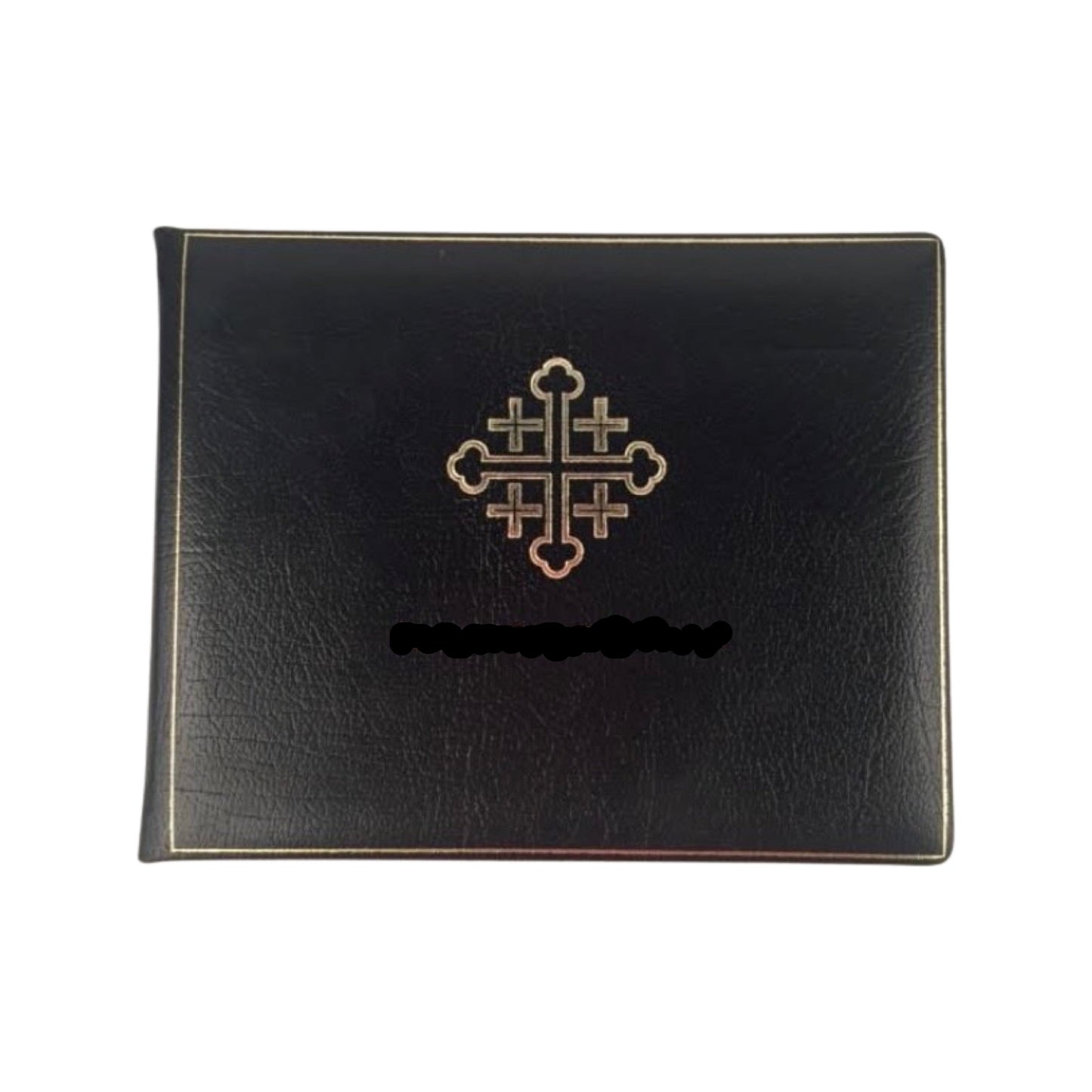 Joseph Gawler’s Sons | Funeral Service Guest Book Stamping Sample with Cross