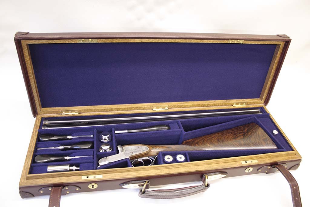 Bespoke Gun Box | Custom Gun Box | English Bridle Leather | Suede Lining | Hand Stitched and Handmade in England | Sterling and Burke-Gun Sleeve-Sterling-and-Burke