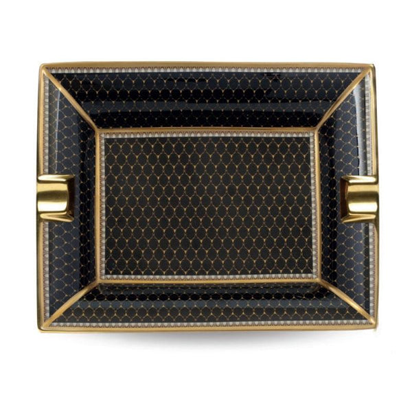 Halcyon Days Antler Trellis Ashtray in Black | Finest Qality Elegant Cigar Ashtray