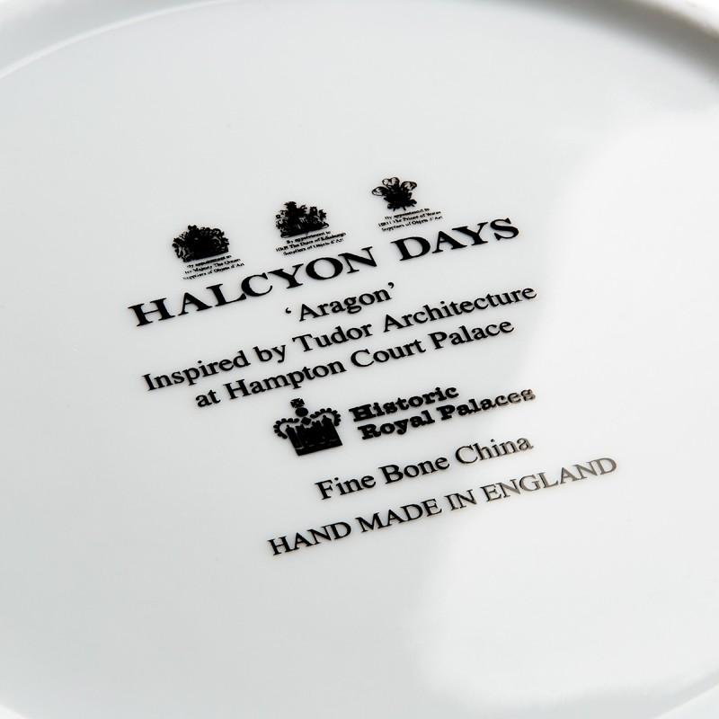 Halcyon Days Aragon Midnight 13" Plate-Bone China-Sterling-and-Burke