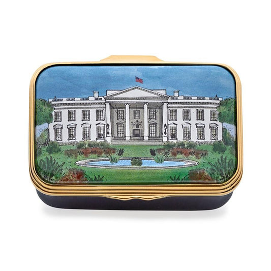 Hacyon Days White House in Summer Enamel Box-Enamel Box-Sterling-and-Burke