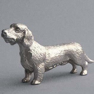 Hood Ornament | Dachshund | Mascot / Hood Ornament | Polished Antique Silver Finish | 2 by 4 Inches | Made in England-Hood Ornament-Sterling-and-Burke
