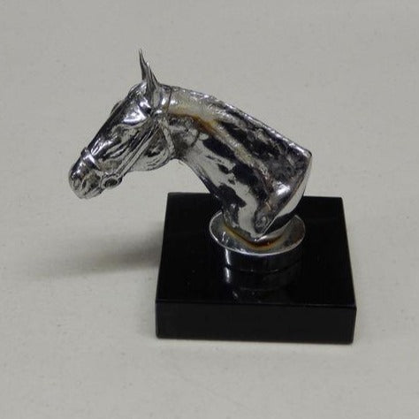 Hood Ornament | Hunter Horse Head | Mascot / Hood Ornament | 3 by 3 Inches | Made in England